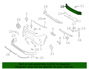 Toyota RAV4 Prime 21-24 Front Bumper Reinforcement