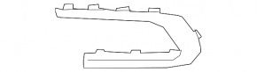 Front bumper grille left VW Jetta 16-18 USA GLI