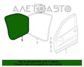 Front left door seal for VW Tiguan 18-24