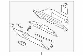 Glove box, glove compartment Subaru Impreza 17-23 GK black
