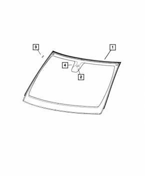 Windshield Dodge Durango 14-15 for rain sensor