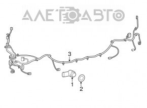 Jeep Cherokee KL 14-15 rear bumper wiring for towbar, type 2