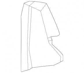 Nissan Ariya 23-25 black left side front panel trim