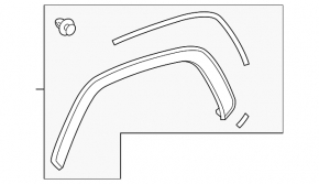 Front left fender arch trim Toyota Rav4 19-24 Adventure, TRD Off-Road