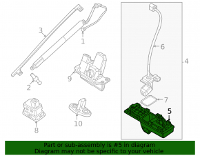 External handle with trunk release button for Kia EV6 22-24 with camera