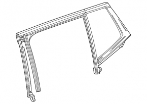 Upper rear right door molding Chevrolet Equinox EV 24-26
