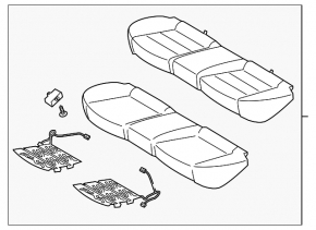 Rear row of seats 2 row Kia Forte 4d 14-16