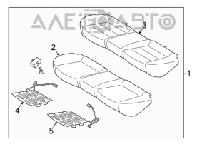 Rear row of seats 2 row Kia Forte 4d 14-16