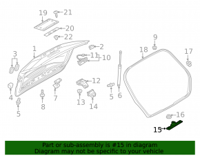 The tailgate lock counter part for the Volkswagen ID.4 21-25