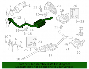 Muffler rear part Audi A5 F5 17- 5D