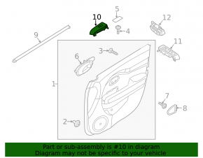 Front right window lift control Kia Niro 17-22 HEV, PHEV chrome