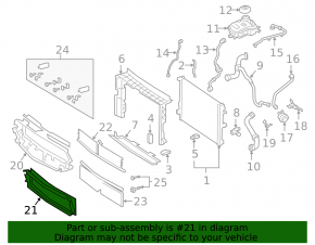 Lower radiator duct for Mercedes A-class V177 19-22 M260