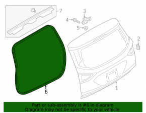 Rubber seal for tailgate Ford Escape MK3 13-