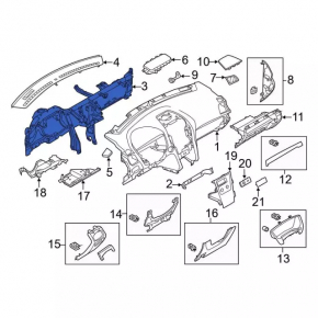 Under-torpedo pipe reinforcement Ford Explorer 13-19