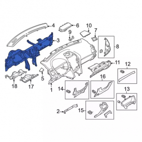 Under-torpedo pipe reinforcement Ford Explorer 13-19