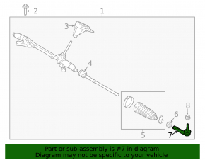 Right steering tip for Ford Ecosport 18-21