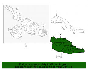 Ford Escape MK4 2020 Black Steering Column Assembly, Keyless