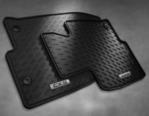Set of floor mats for Mazda CX-9 16- rubber, black