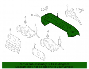 Exhaust manifold protection VW Touareg 11-17 3.6