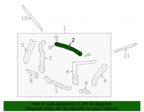 TV bar upper Acura MDX 14-16 prerest