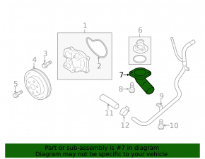 Thermostat housing Subaru Legacy 15-19