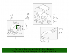 PCV valve tube for crankcase ventilation of gases BMW X5 E70 09-13 3.0d