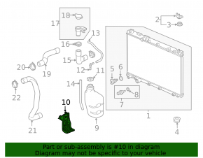 Bracket expansion tank cooling Honda CRV 20-22 hybrid