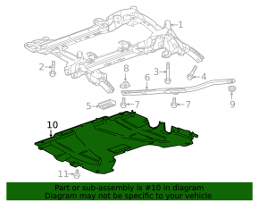 Engine protection Cadillac ATS 13-rwd