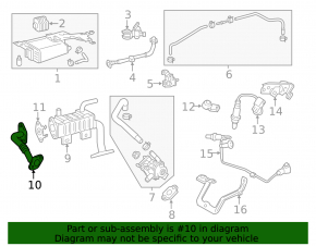 EGR tube Lexus RX450h 10-15 short