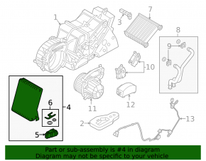 Heater evaporator 3 row VW Atlas 18-25 with valve
