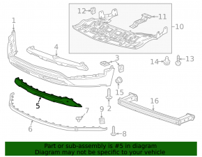Front Bumper Lip Cover Chevrolet Trax 17-22