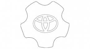 Toyota RAV4 wheel center cap worn, scratches