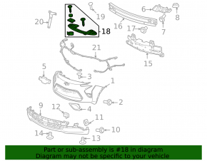 Front bumper bracket upper Chevrolet Bolt EV 22-23