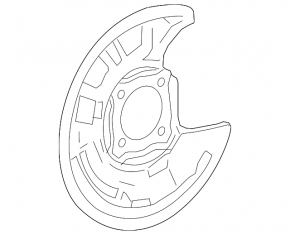 Brake Disc Guard Rear Right Infiniti QX30 17-19 FWD