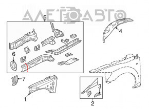 Quarter front right Jeep Compass 11-16 blue