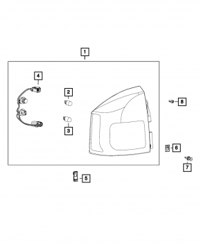 Left headlight Jeep Compass 11-13 prerest dark