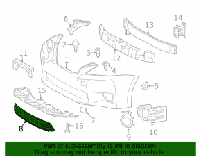 Lower grille front bumper Lexus CT200h 11-13 prerest honeycomb
