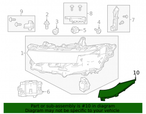 Front right headlight molding for Toyota Crown 23-26