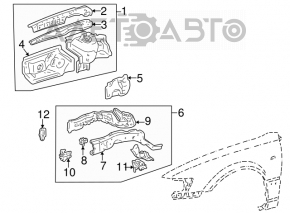 Right arch protection for Lexus RX300 98-03