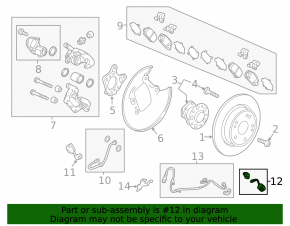 ABS sensor rear left Honda HR-V 16-22 fwd