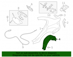 Subaru WRX 15-21 rear right fender liner