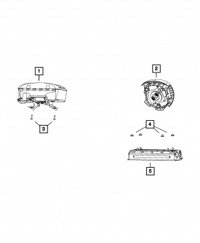 Airbag knee driver left Jeep Compass 17-