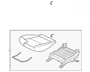 Mitsubishi Outlander 16-18 rest, without airbag, manual, black cloth