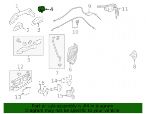 Outer handle plug front left Honda Accord 13-17
