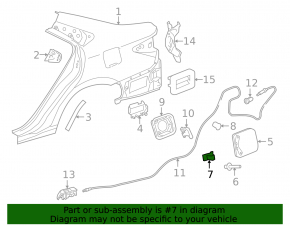 Toyota Camry v55 15-17 usa fuel filler door hinge spring
