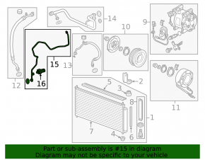 Honda CRZ 11-16 air conditioner heater-condenser tube