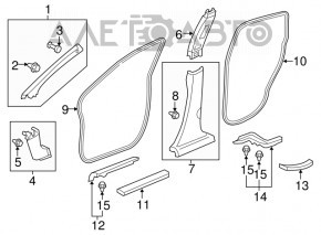 Honda CRV 12-14 inner front right door sill plate