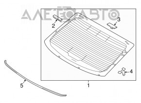 Rear window for Hyundai Elantra AD 17-20