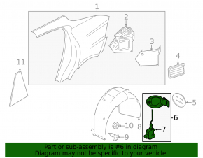 Porsche Panamera 14-16 fuel filler flap housing with motor