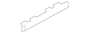 Porsche Cayenne 19-23 black center dashboard trim, under the deflector